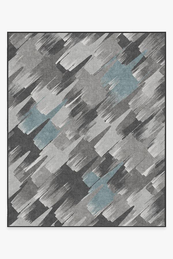 Rogue Squadron Dark Teal Rug 8'x10' | Stain-Resistant