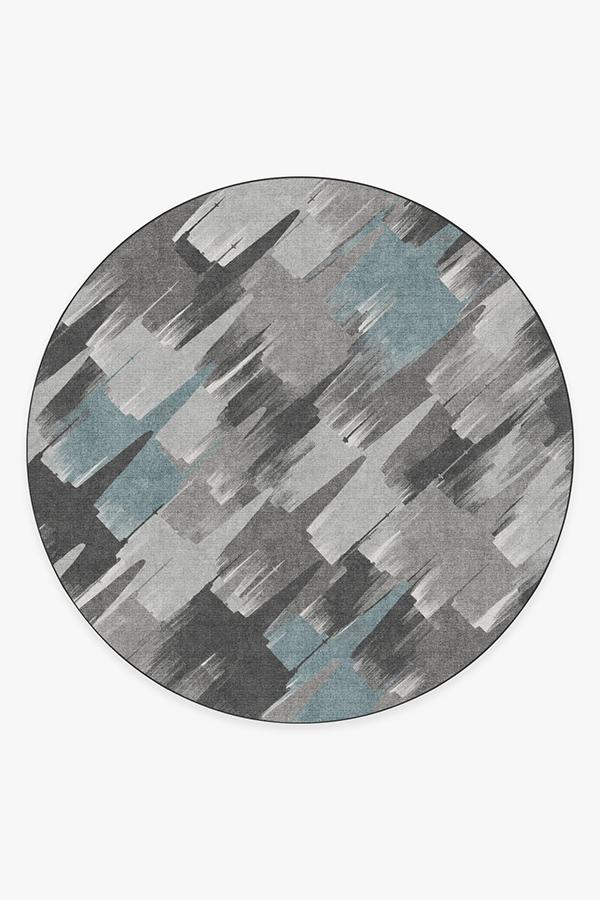Rogue Squadron Dark Teal Rug 8' Round | Stain-Resistant