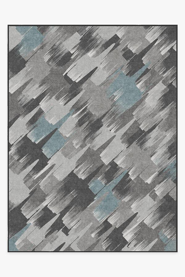 Rogue Squadron Dark Teal Rug 9'x12' | Stain-Resistant