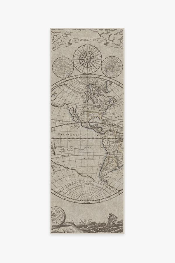 Sailor's Map Rug 2.5'x10' | Stain-Resistant