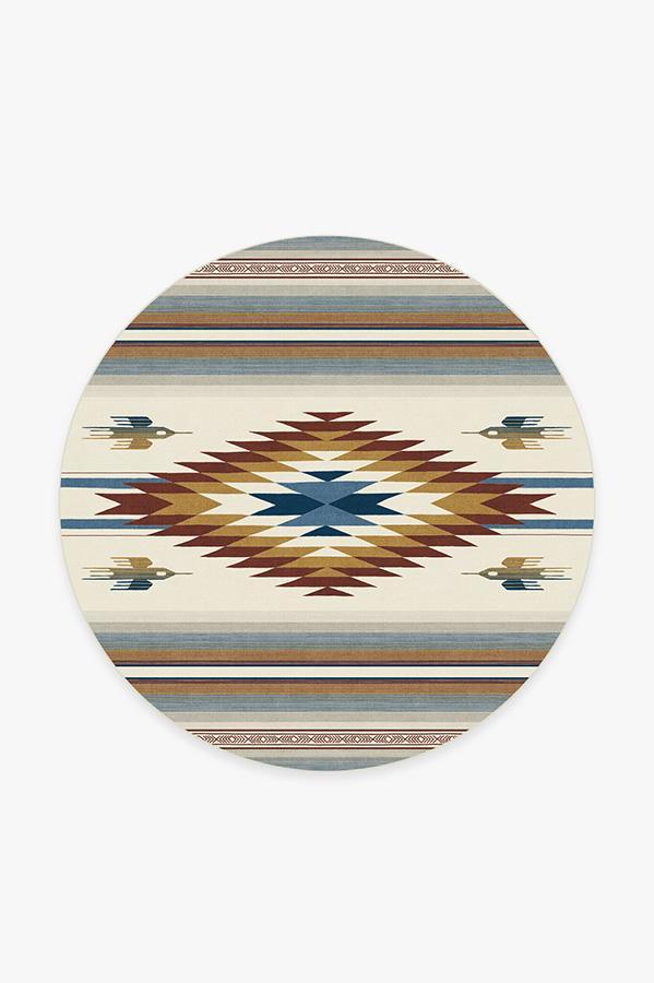 Saltillo Polychrome Rug 6' Round | Stain-Resistant
