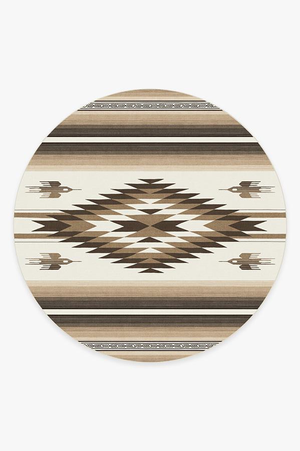 Saltillo Stone Rug 8' Round | Stain-Resistant