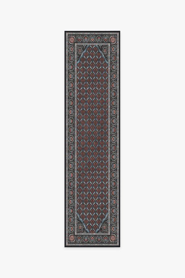 Samira Suzani Raspberry Rug 2.5'x10' | Stain-Resistant