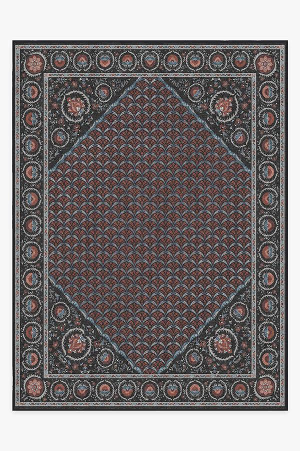 Samira Suzani Raspberry Rug 9'x12' | Stain-Resistant