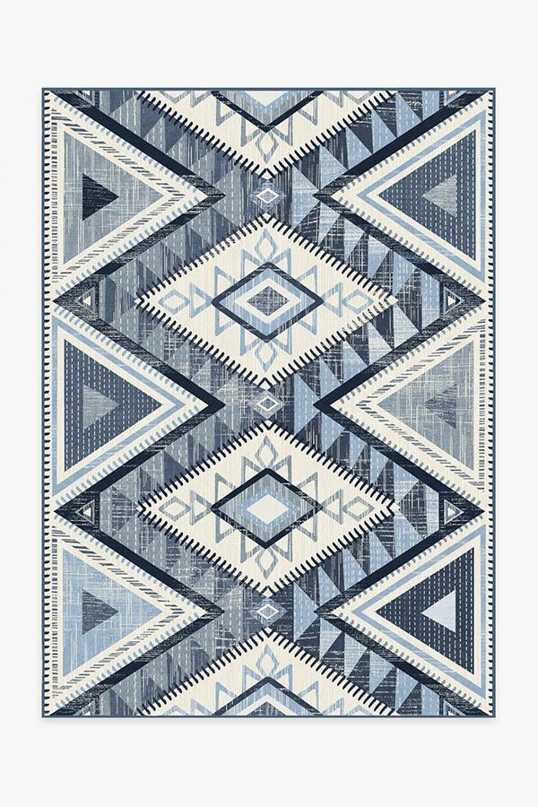 Santa Fe Blue Rug 5'x7' | Stain-Resistant