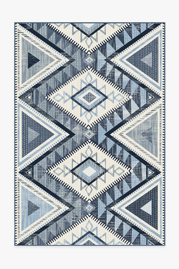 Santa Fe Blue Rug 6'x9' | Stain-Resistant