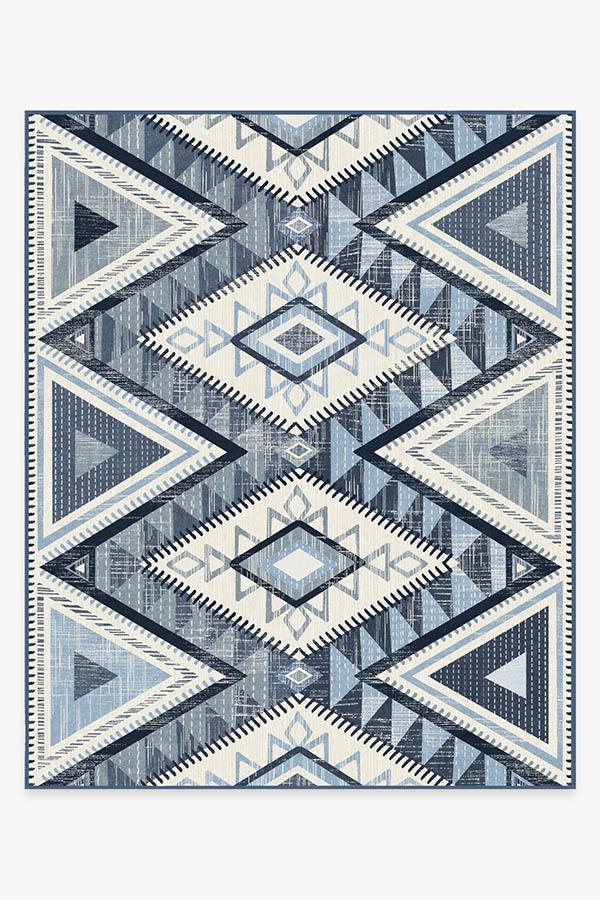 Santa Fe Blue Rug 8'x10' | Stain-Resistant