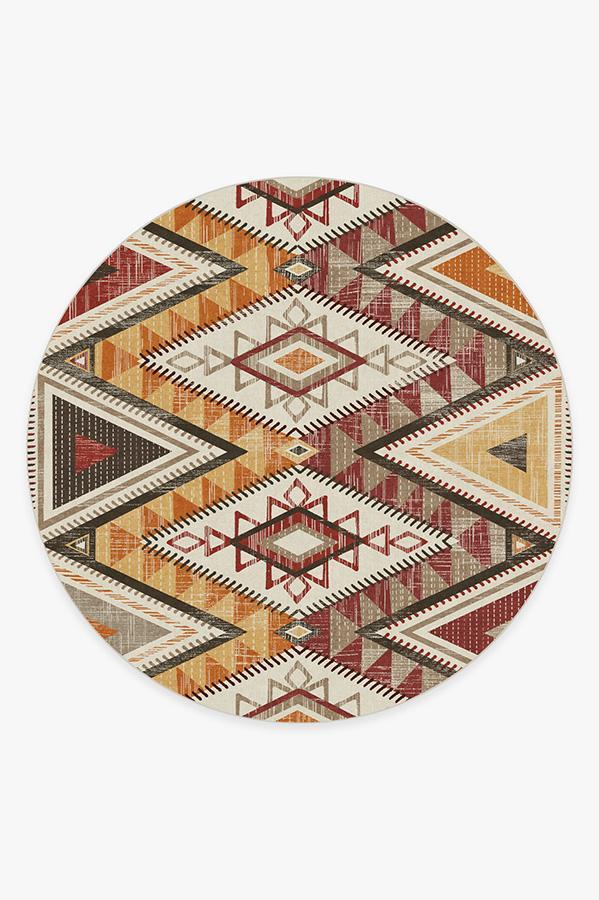 Santa Fe Multicolor Rug 8' Round | Stain-Resistant