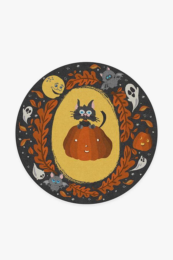 Scaredy Cat Rug 6' Round | Stain-Resistant