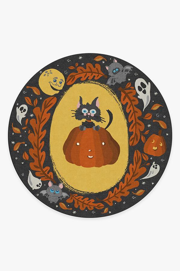 Scaredy Cat Rug 8' Round | Stain-Resistant