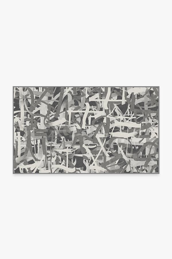 Scribe Grey Rug 3'x5' | Stain-Resistant