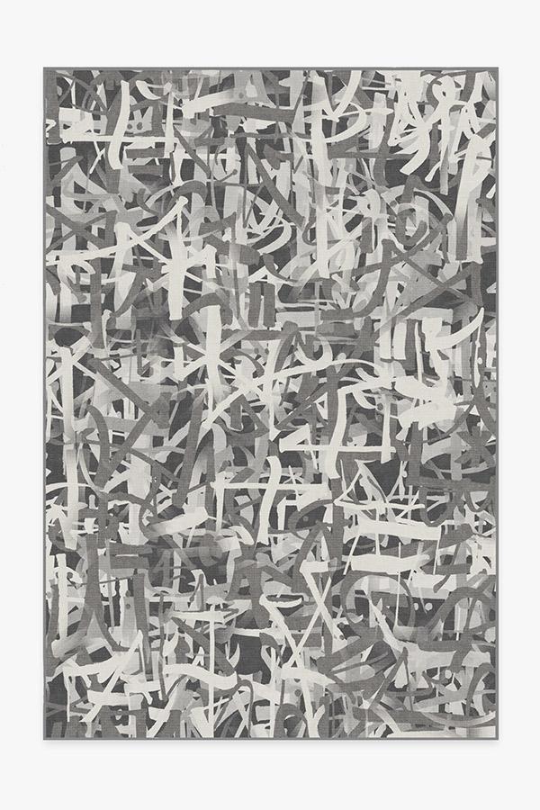 Scribe Grey Rug 6'x9' | Stain-Resistant