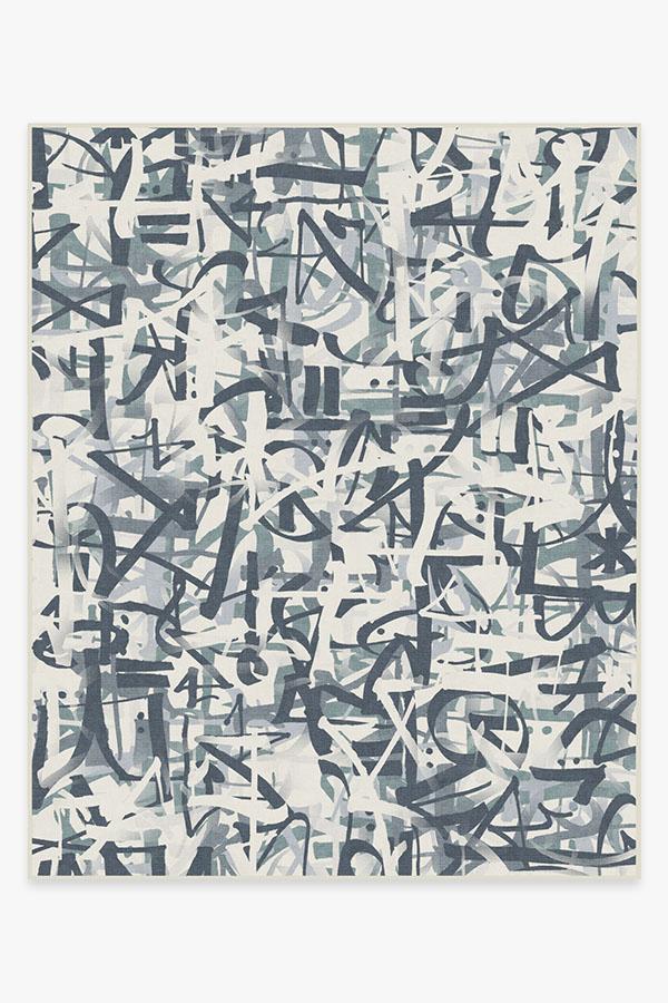 Scribe Slate Blue Rug 8'x10' | Stain-Resistant