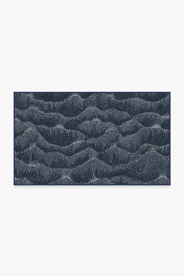 Sela Navy Rug 3'x5' | Stain-Resistant
