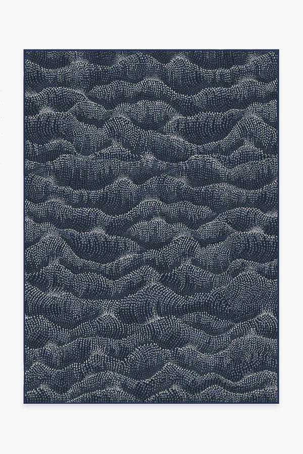 Sela Navy Rug 5'x7' | Stain-Resistant