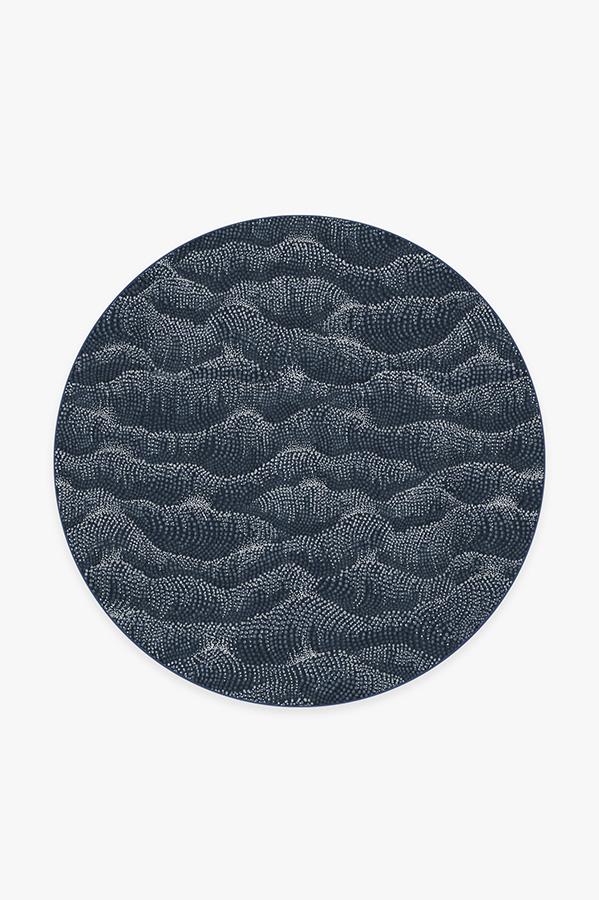 Sela Navy Rug 6' Round | Stain-Resistant