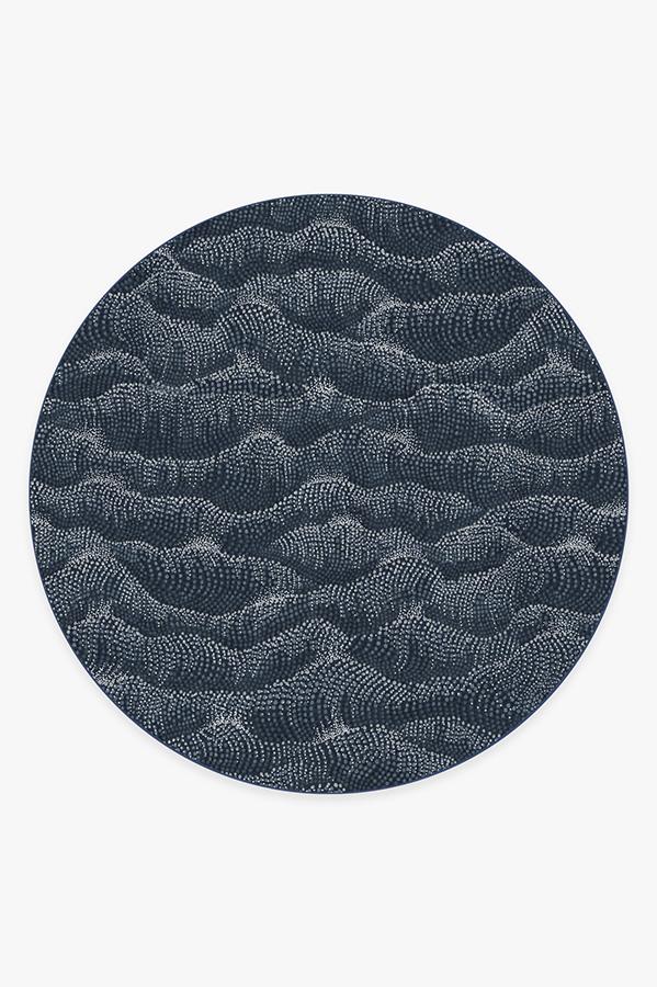 Sela Navy Rug 8' Round | Stain-Resistant