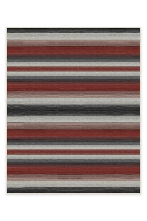 Outdoor Serape Stripe Red Rug 8'x10' | Stain-Resistant