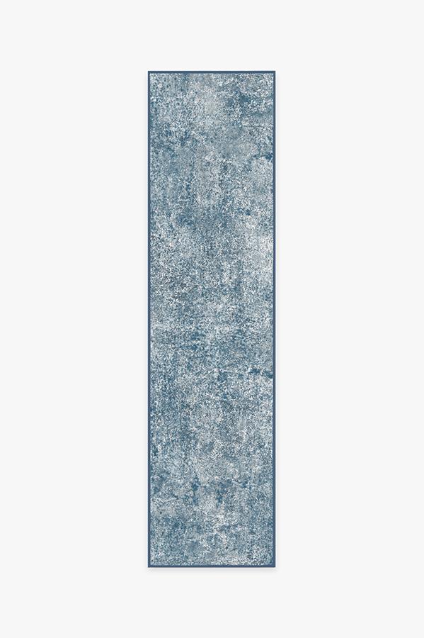 Serenata Slate Blue Rug 2.5'x10' | Stain-Resistant