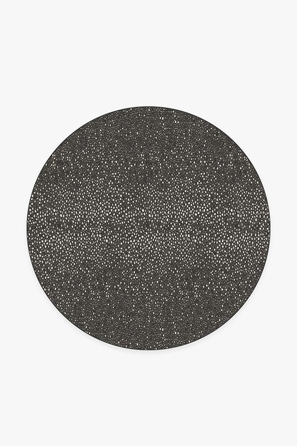 Shagreen Charcoal Rug 6' Round | Stain-Resistant