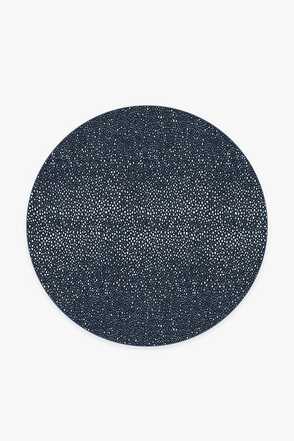 Shagreen Navy Rug 6' Round | Stain-Resistant
