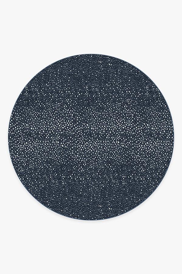 Shagreen Navy Rug 8' Round | Stain-Resistant