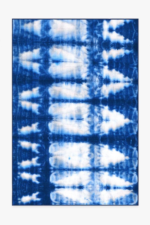 Shibori Ichi Indigo Rug 6'x9' | Stain-Resistant