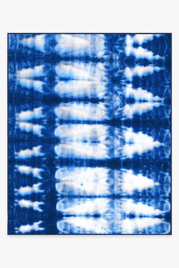 Shibori Ichi Indigo Rug 8'x10' | Stain-Resistant
