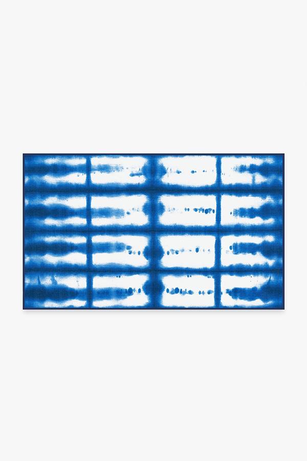 Shibori San Indigo Rug 3'x5' | Stain-Resistant