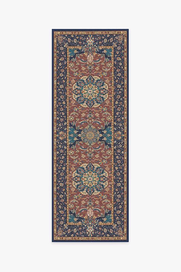 Sima Burgundy Rug 2.5'x7' | Stain-Resistant
