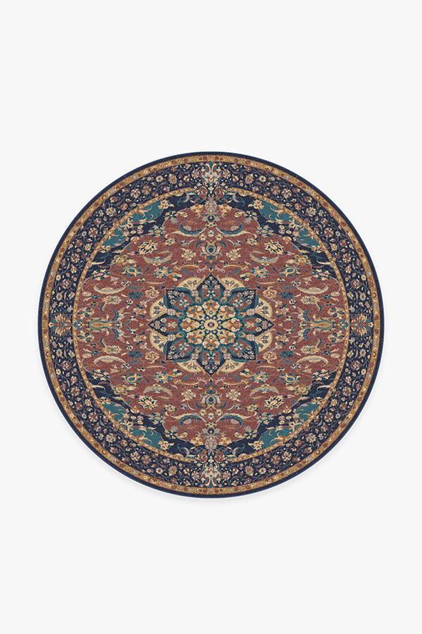 Sima Burgundy Rug 6' Round | Stain-Resistant