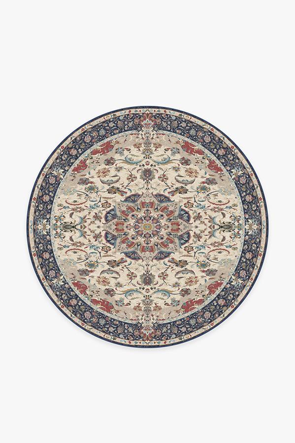 Sima Royal Blue Rug 6' Round | Stain-Resistant