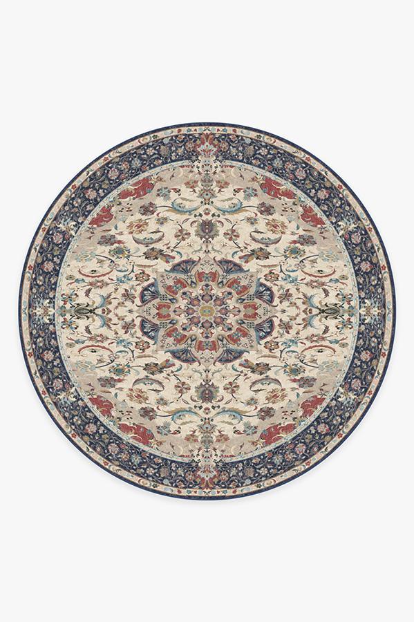 Sima Royal Blue Rug 8' Round | Stain-Resistant