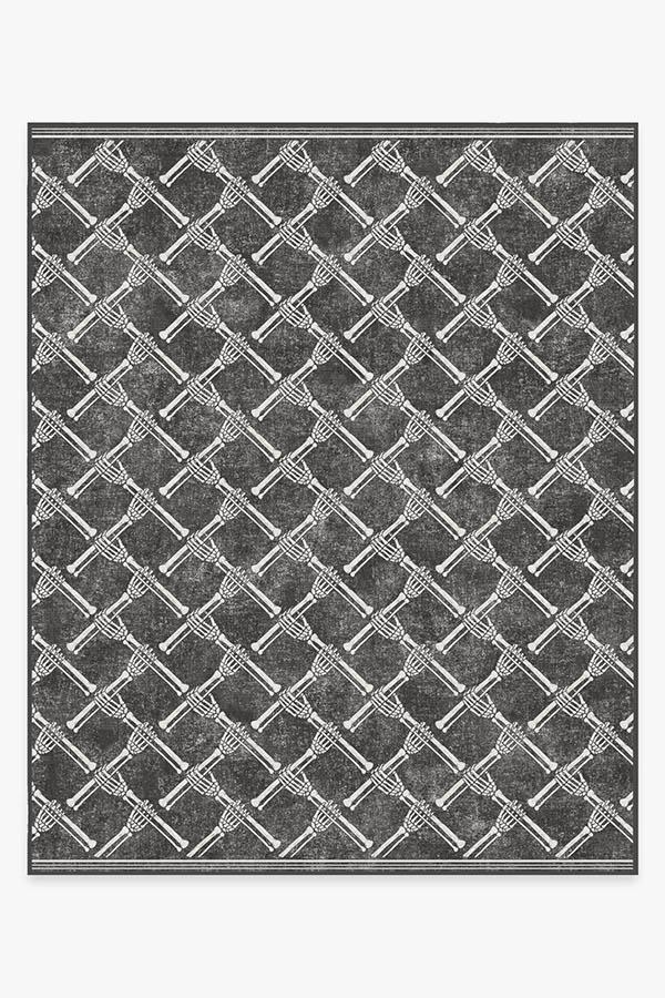 Skeleton Trellis Black Rug 8'x10' | Stain-Resistant