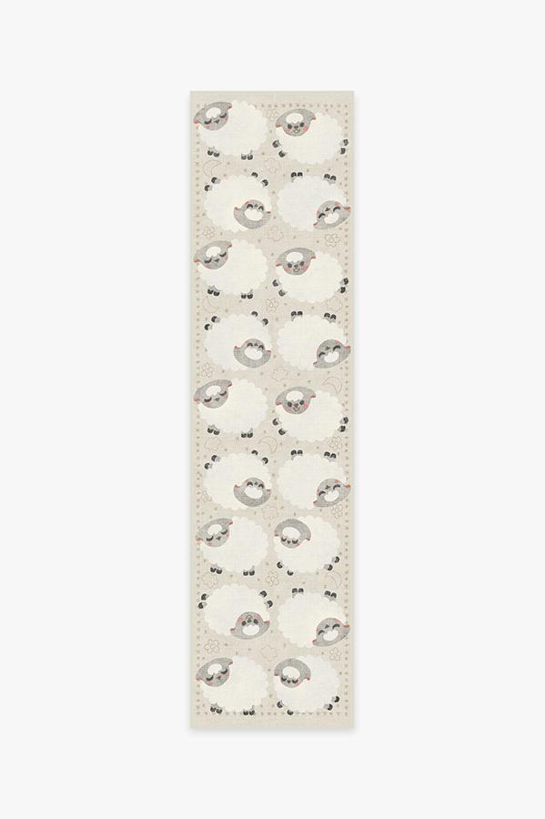Sleepy Sheep Soft White Rug 2.5'x10' | Stain-Resistant