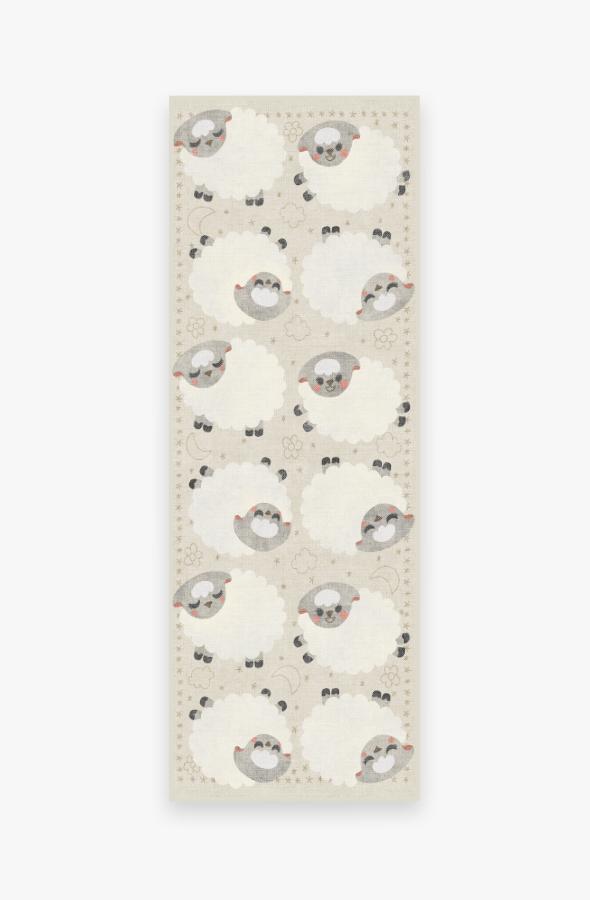 Sleepy Sheep Soft White Rug 2.5'x7' | Stain-Resistant