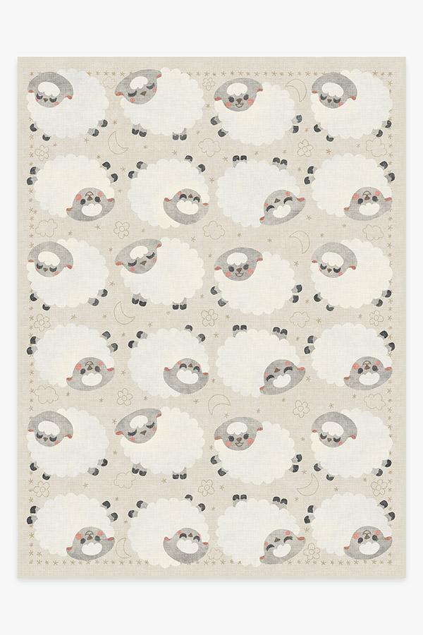 Sleepy Sheep Soft White Rug 9'x12' | Stain-Resistant