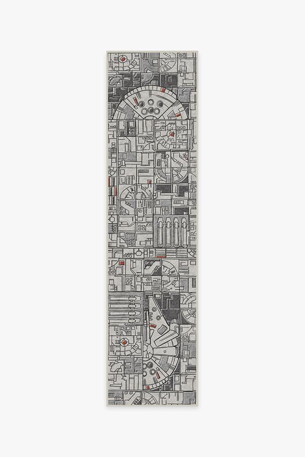 Smugglers Geo Grey Rug 2.5'x10' | Stain-Resistant