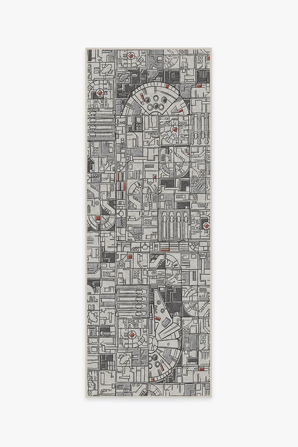 Smugglers Geo Grey Rug 2.5'x7' | Stain-Resistant