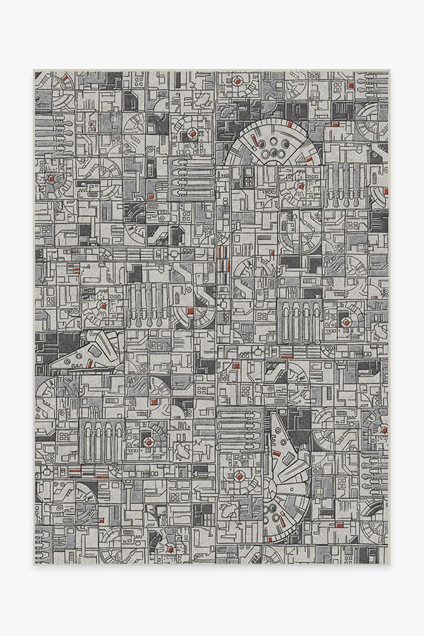 Smugglers Geo Grey Rug 5'x7' | Stain-Resistant