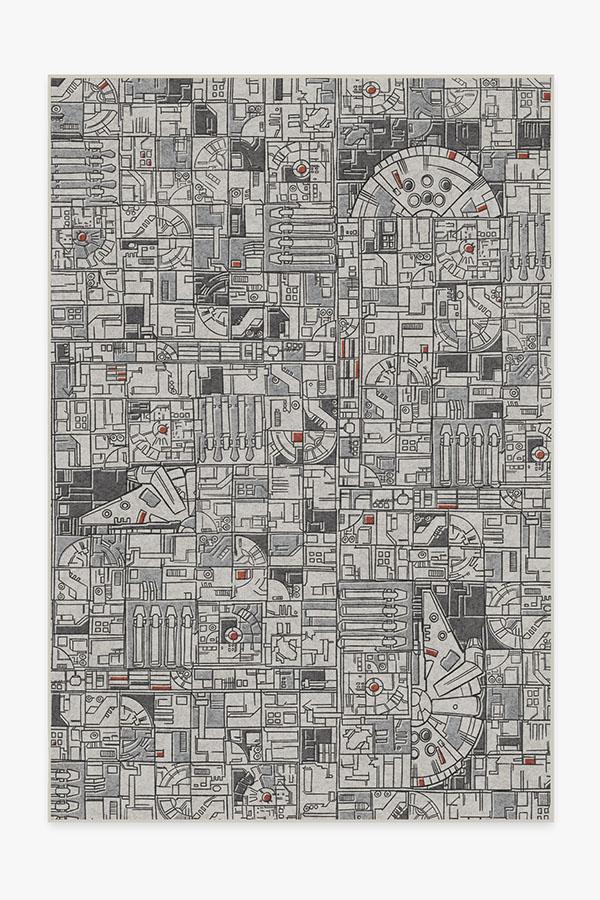 Smugglers Geo Grey Rug 6'x9' | Stain-Resistant