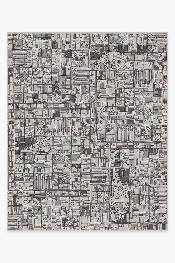 Smugglers Geo Grey Rug 8'x10' | Stain-Resistant