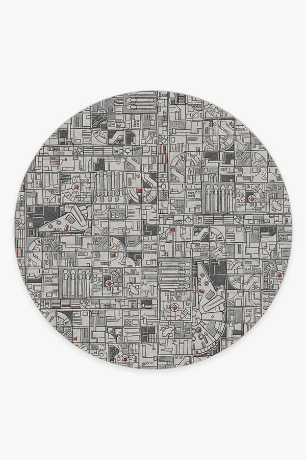 Smugglers Geo Grey Rug 8' Round | Stain-Resistant