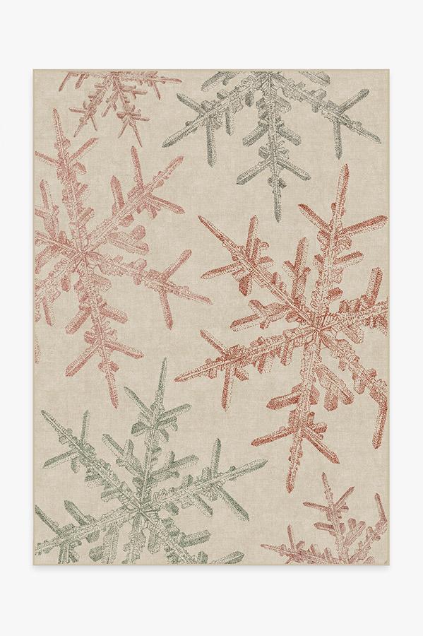 Snowflake Creme Rug 5'x7' | Stain-Resistant