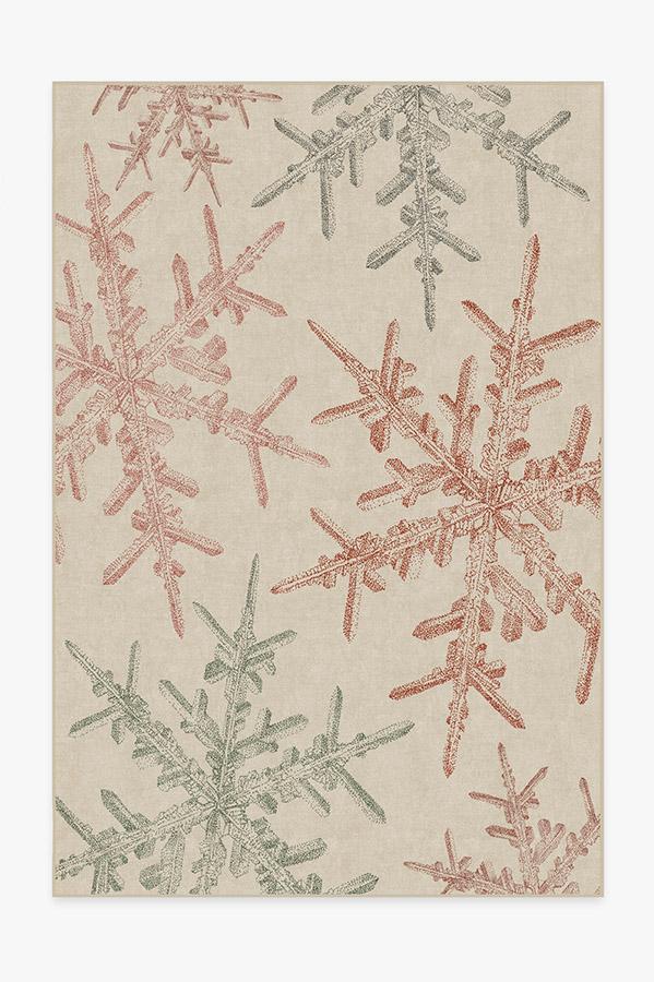 Snowflake Creme Rug 6'x9' | Stain-Resistant