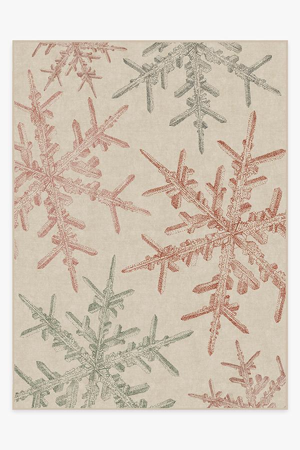 Snowflake Creme Rug 9'x12' | Stain-Resistant