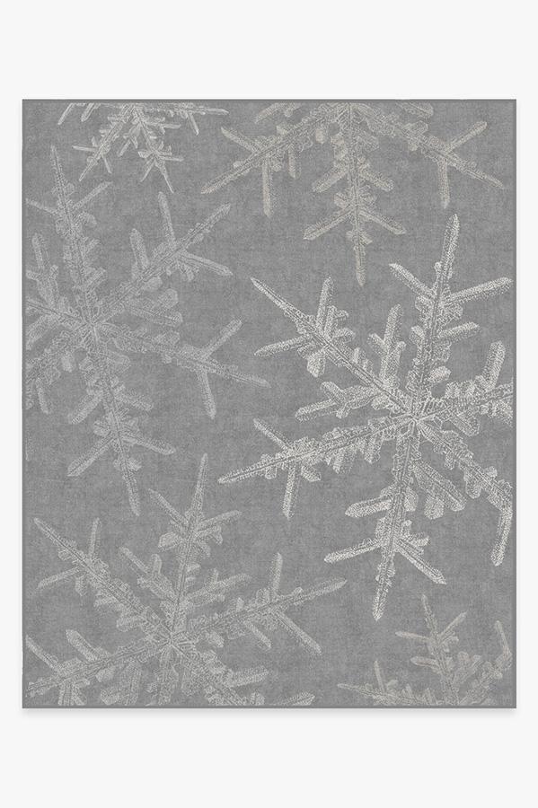 Snowflake Silver Rug 8'x10' | Stain-Resistant
