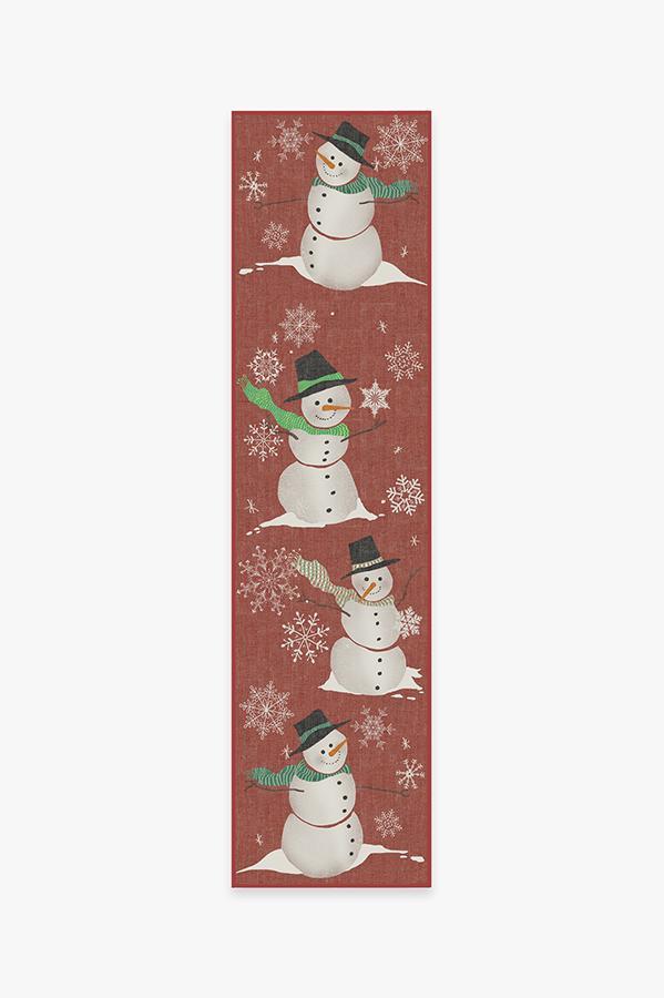 Snowman Rug 2.5'x10' | Stain-Resistant