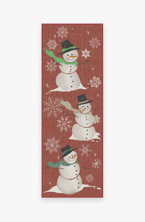 Snowman Rug 2.5'x7' | Stain-Resistant