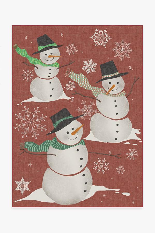Snowman Rug 5'x7' | Stain-Resistant